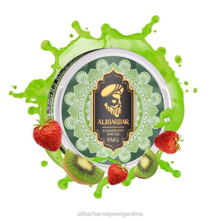 Alibarbar Vape Argentina hielo de fresa y kiwi - Alibarbar bolsas de nicotina 2VF291